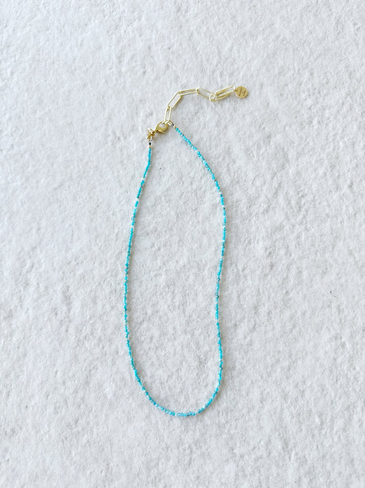 Gemstone Necklace // Apatite 2mm