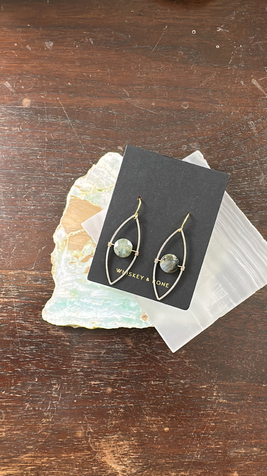 Bowie Earrings // Labradorite