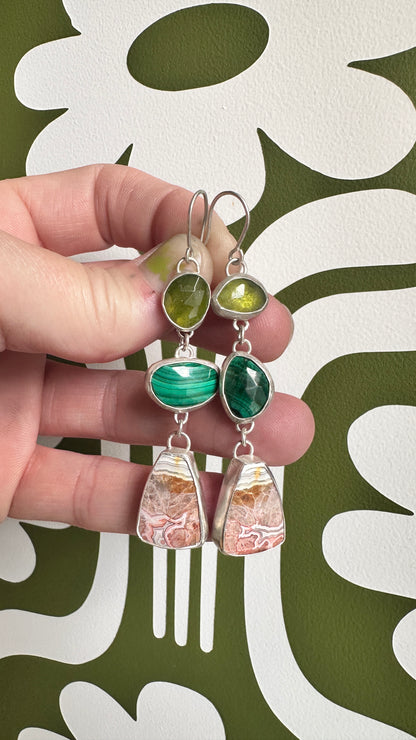 Cecilia | Mixed Gemstone Earrings