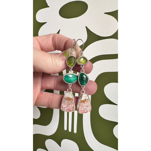 Cecilia | Mixed Gemstone Earrings