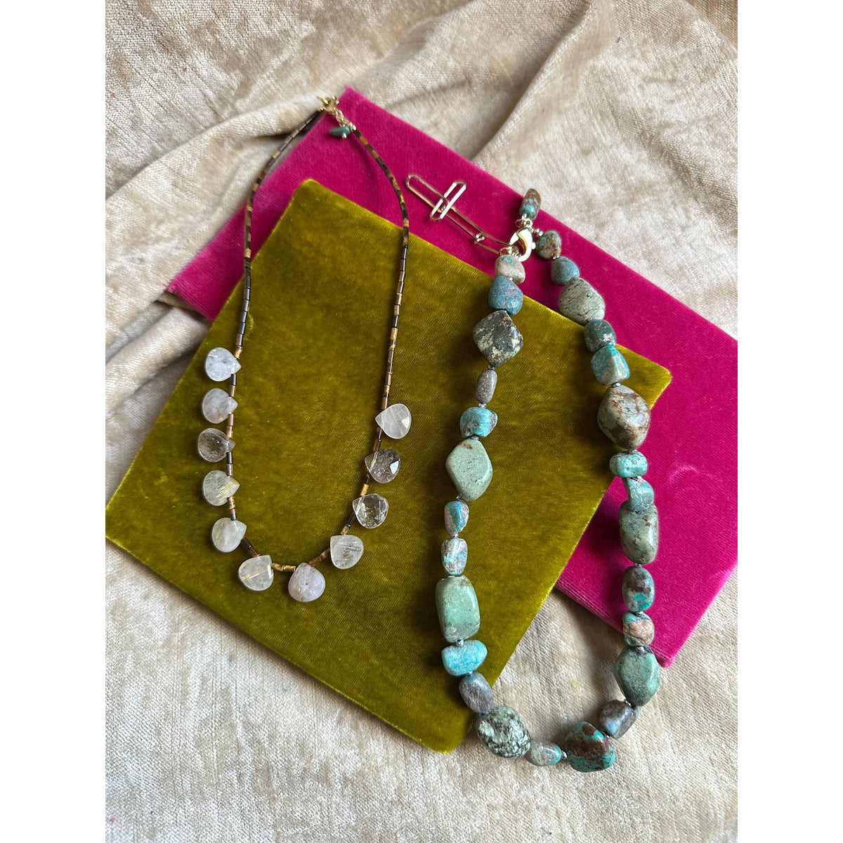Chelsea Morning | Turquoise & Hematite Necklace