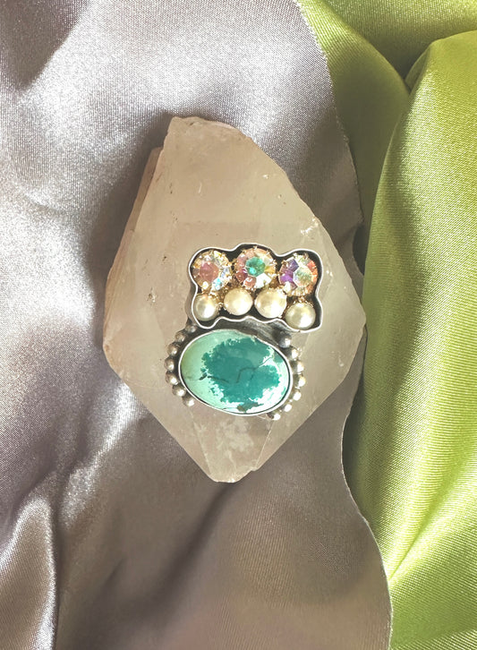 Tiny Dancer | Turquoise, Pearl & Vintage Rhinestone Jewelry