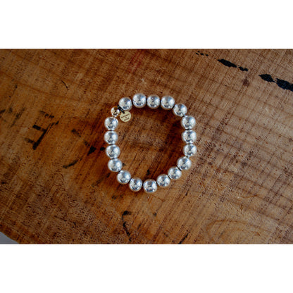 Cash Stacking Bracelet | 10mm Silver Hematite Bracelet