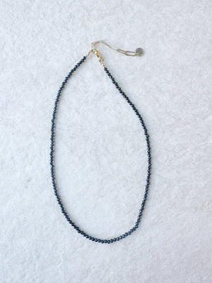 Gemstone Necklace // Black Spinel