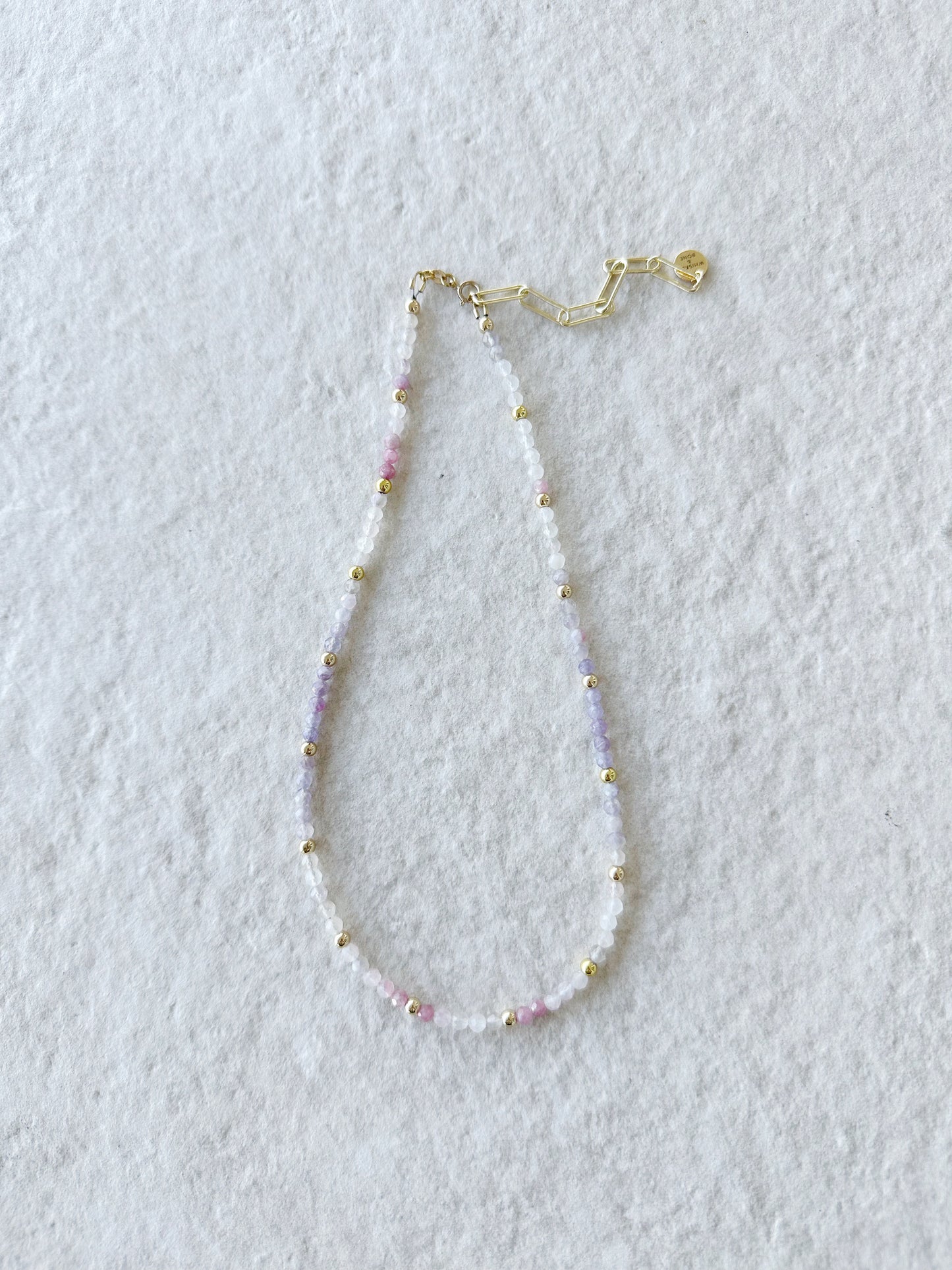Tiny Dancer Necklace // Pink and Purple Tourmaline