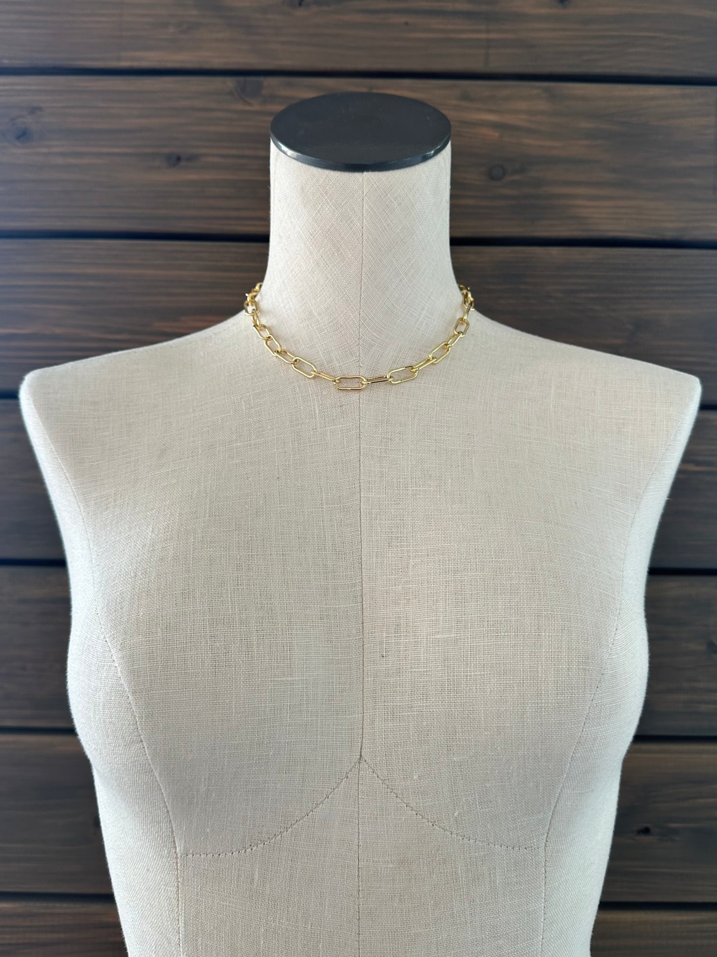 Queen necklace // Chunky paperclip chain