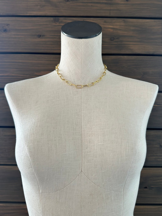 Queen necklace // Chunky paperclip chain