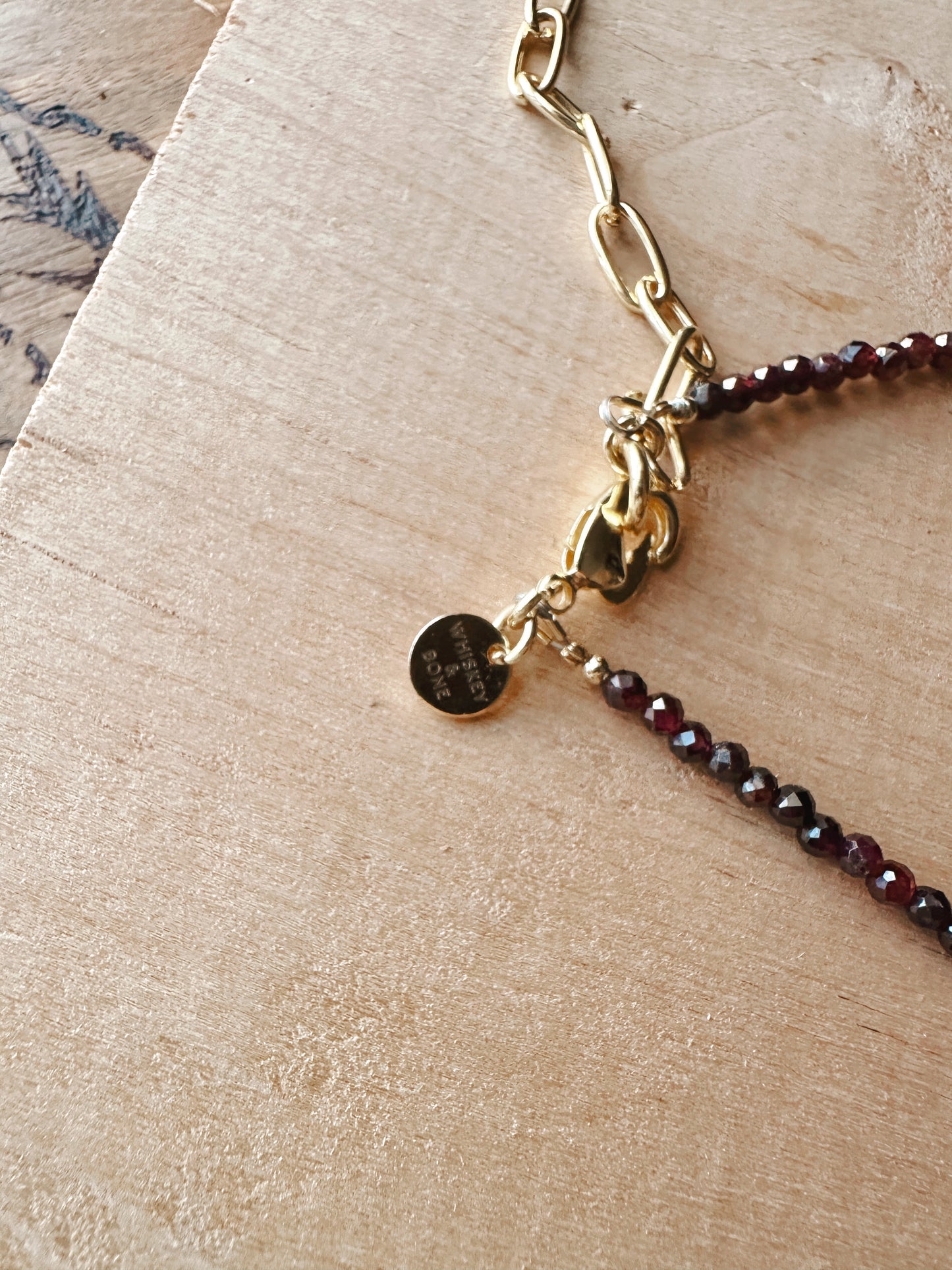 Gemstone Necklace // Garnet 4mm