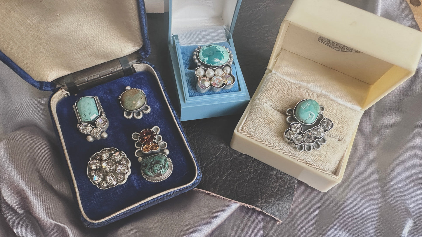 Rhinestone Cowboy | Turquoise & Vintage Rhinestone Jewelry