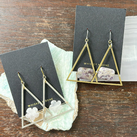 Stevie Earrings // Amethyst