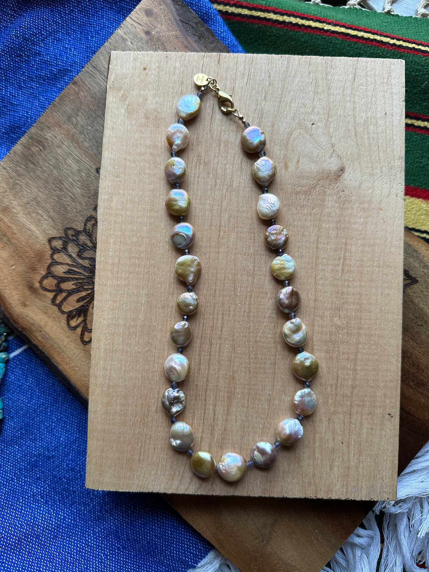 Pearl Jam Necklace // Pink Baroque Pearls with Lolite