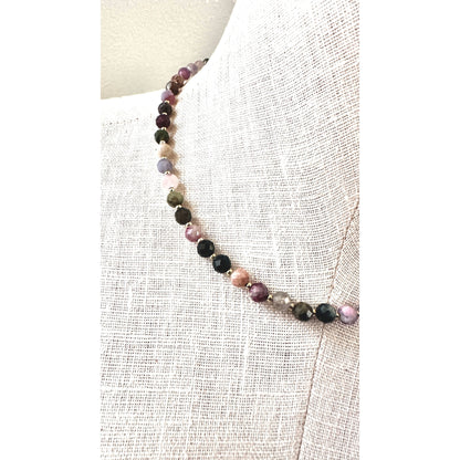 Electric Garden No. 2 | Watermelon Tourmaline Beaded Necklace