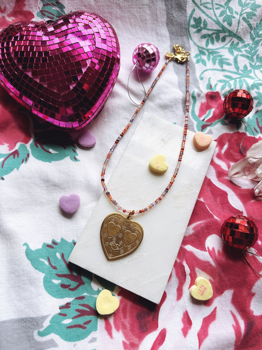 Heart of Gold - Super 7 Gemstone Chain