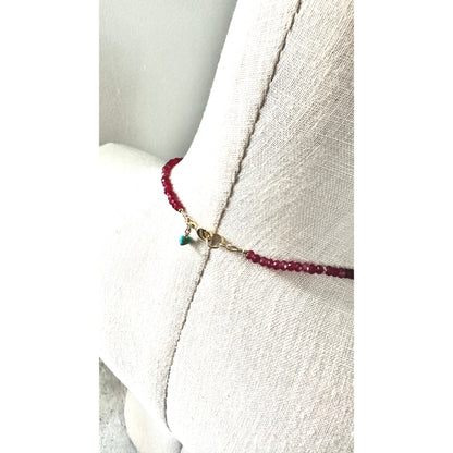 Garnet Fields Necklace | Garnet Statement Necklace