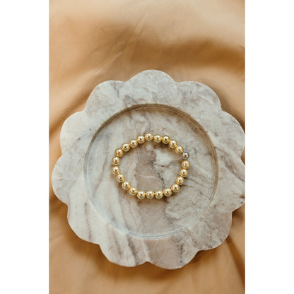 Hendrix Stacking Bracelet | 8mm Gold Hematite Bracelet