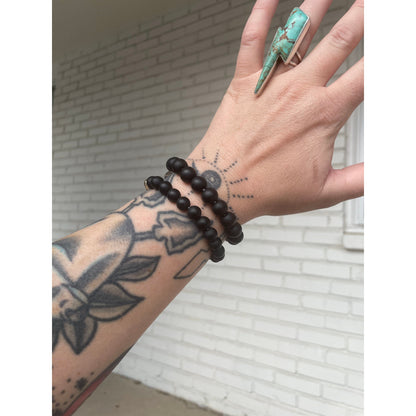 Cash Stacking Bracelet | 10mm Onyx Gemstone Bracelet