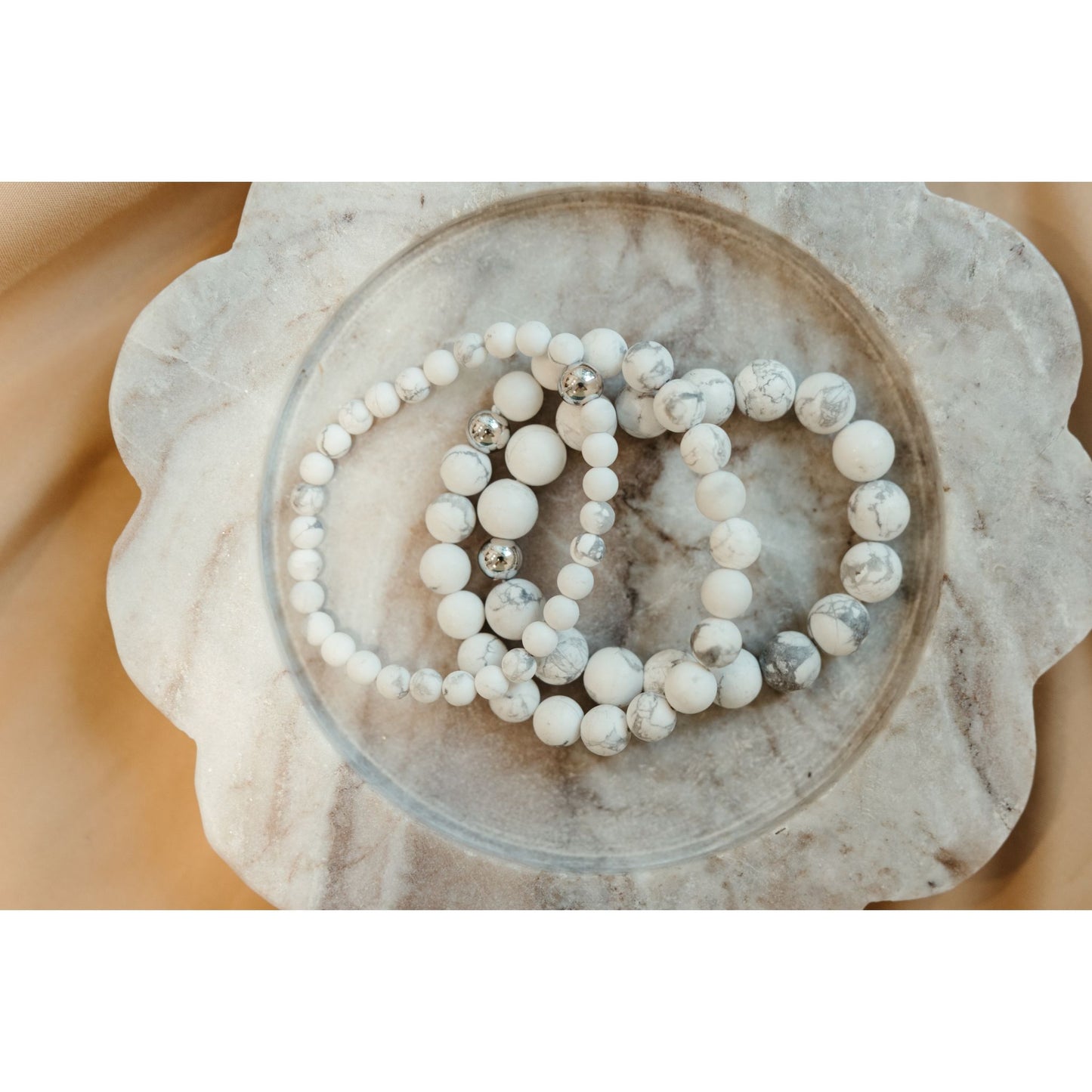 Hendrix Stacking Bracelet | 8mm Howlite Bracelet