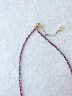 Gemstone Necklace // Deep Purple Garnet