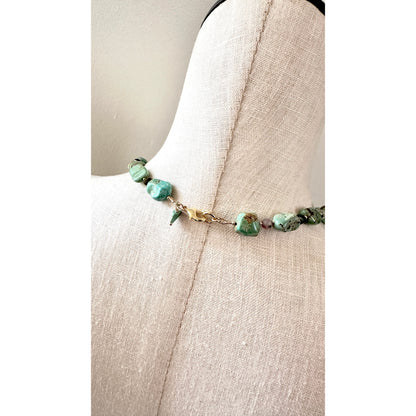 Midnight Bloom No. 1 | Turquoise &amp; Watermelon Tourmaline Necklace