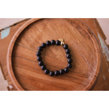 Cash Stacking Bracelet | 10mm Onyx Gemstone Bracelet