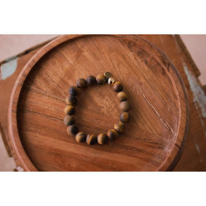 Cash Stacking Bracelet | 10mm Tiger's Eye Gemstone Bracelet