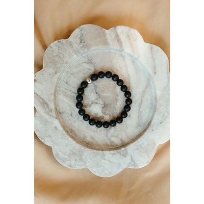Hendrix Stacking Bracelet | 8mm Onyx Gemstone Bracelet