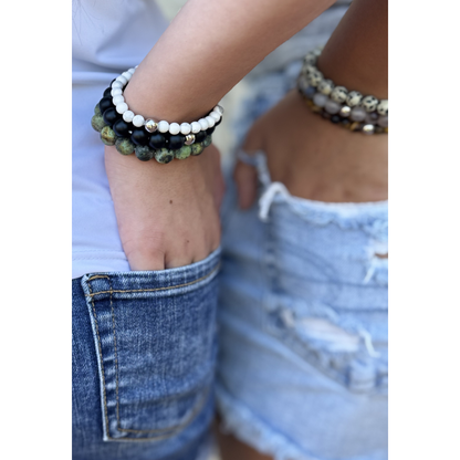 Willie Stacking Bracelet | 6mm Onyx Gemstone Bracelet