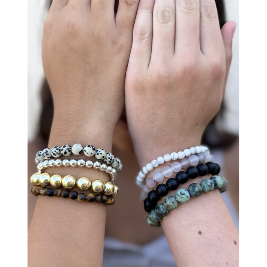 Hendrix Stacking Bracelet | 8mm Onyx Gemstone Bracelet