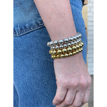 Hendrix Stacking Bracelet | 8mm Silver Hematite Bracelet