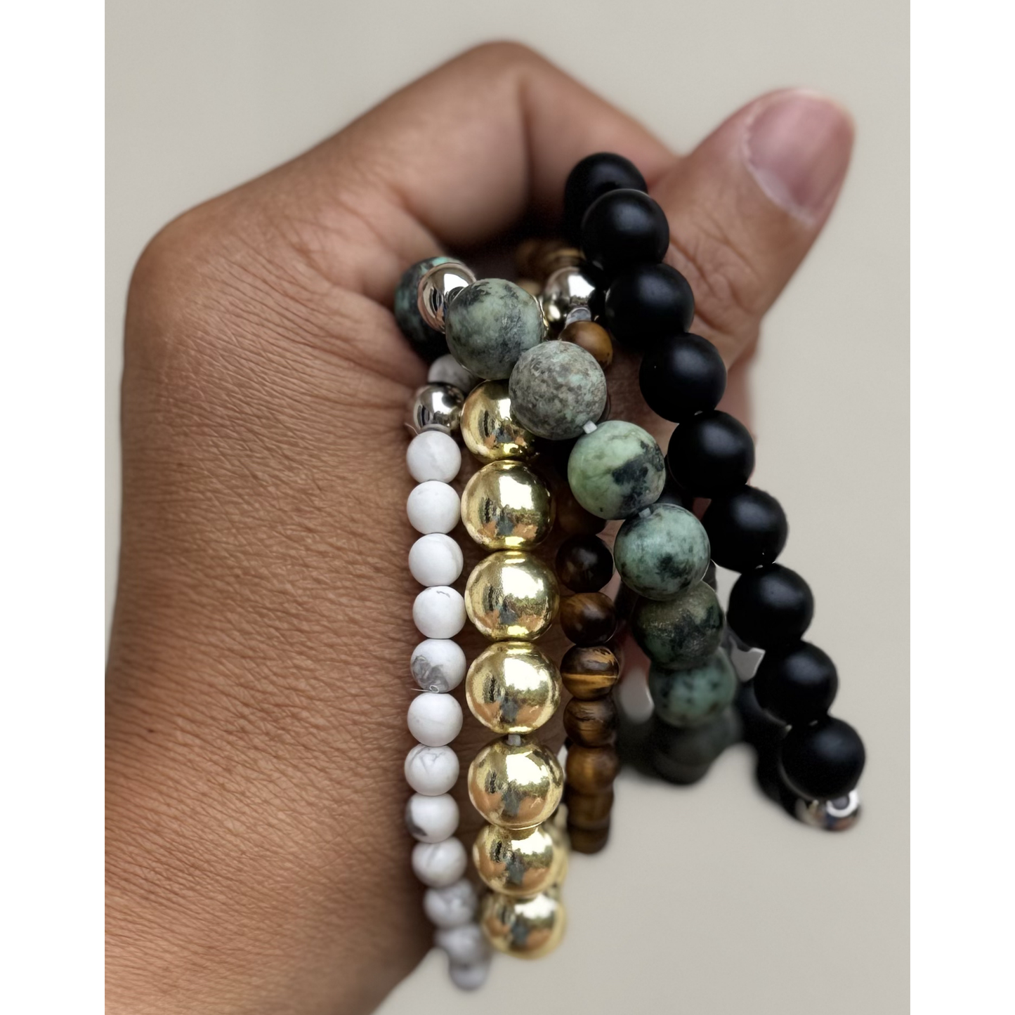 Cash Stacking Bracelet | 10mm Gold Hematite Bracelet