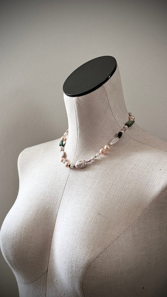 Wild Rose Moon Necklace