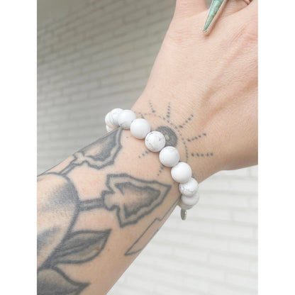 Cash Stacking Bracelet | 10mm Howlite Gemstone Bracelet