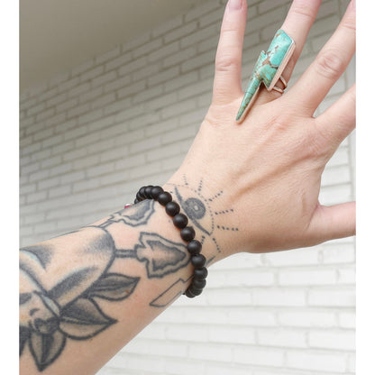 Hendrix Stacking Bracelet | 8mm Onyx Gemstone Bracelet