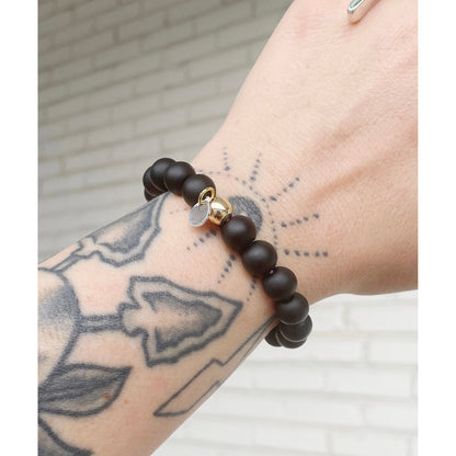 Cash Stacking Bracelet | 10mm Onyx Gemstone Bracelet